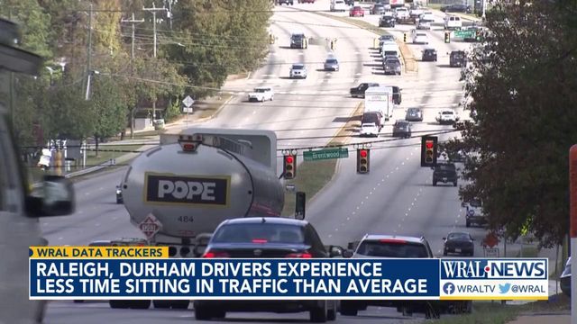 Raleigh, Durham drivers spend less time in traffic compared to national average