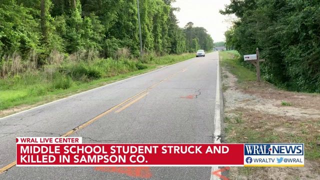 Middle school student struck and killed in Sampson County