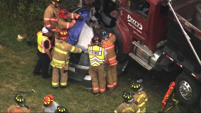 Woman dies after colliding with dump truck in Wake County crash :: WRAL.com