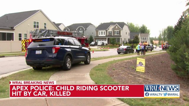 Child on scooter dies after being hit by car in Apex neighborhood