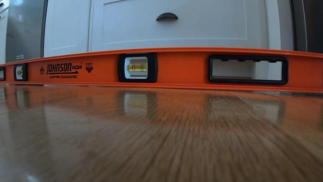 Uneven flooring in the Muehlbach home