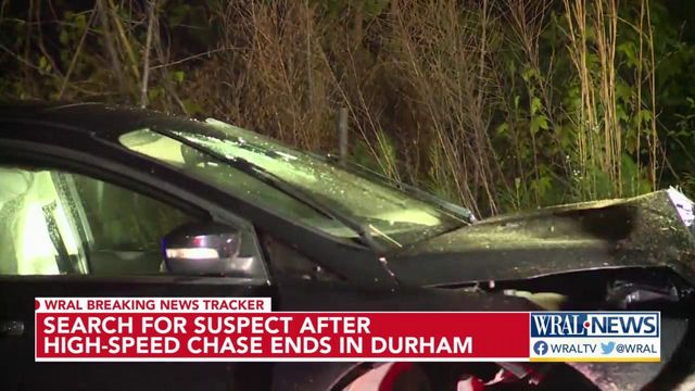 Search for suspect after high-speed chase ends in Durham
