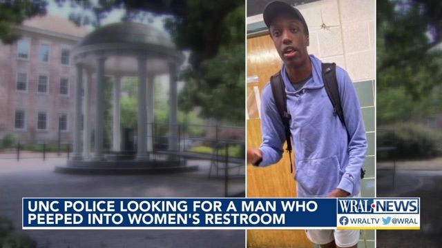 Man seen peeping into women's restroom at UNC building