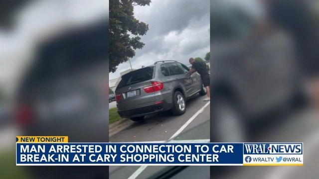 Apex man arrested after being caught on camera breaking into a car 
