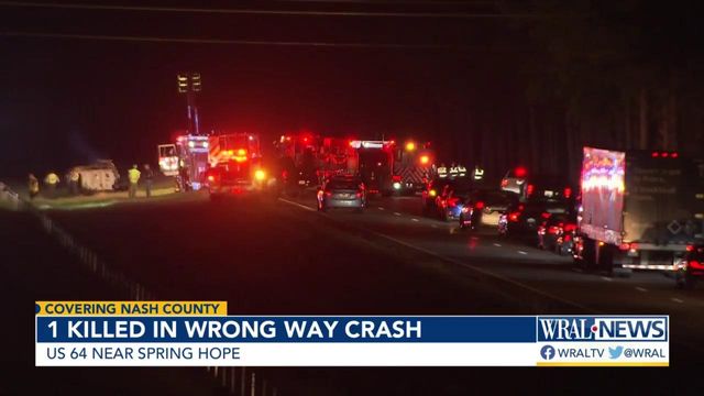 1 dead from wrong-way crash in Spring Hope