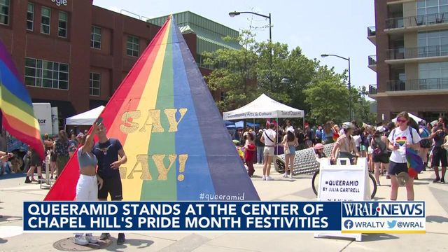 Queeramid stands at the center of Chapel Hill's Pride Month festivities