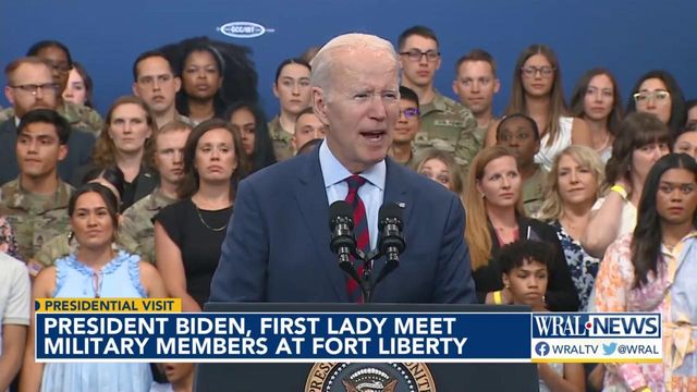 President Joe Biden, first lady Jill Biden come to Fort Liberty for historic day