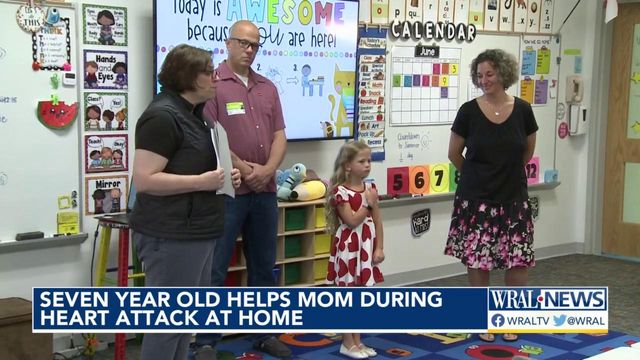 Girl helps mom during heart attack at home