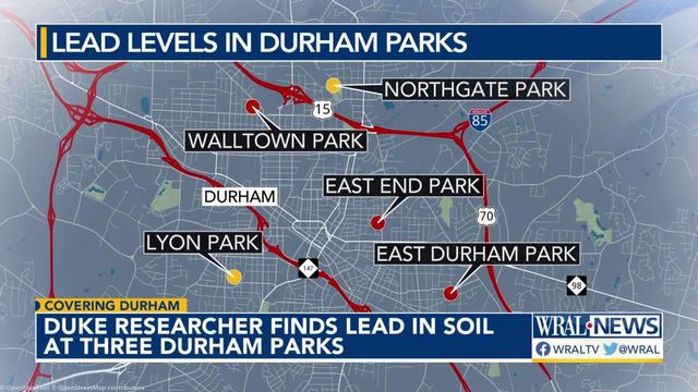 Several Durham parks found to be contaminated with lead
