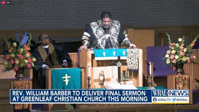 After 30 years, Rev. Barber gives final sermon at his NC church