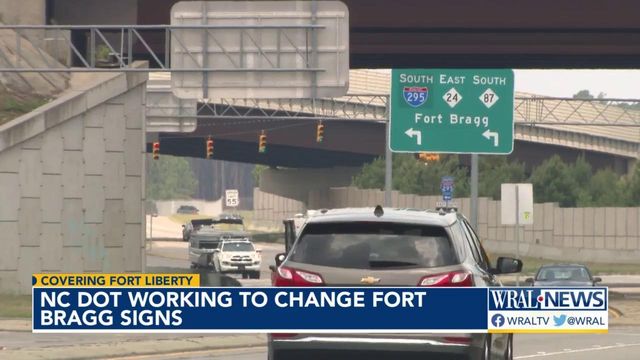 NC DOT in middle of $500K project to change over Fort Liberty signs