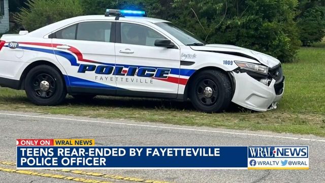 Teens rear-ended by Fayetteville police officer 