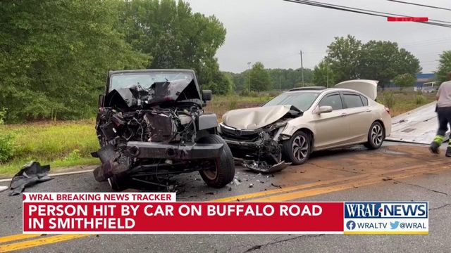 Person hit by car on Buffalo Road in Smithfield 