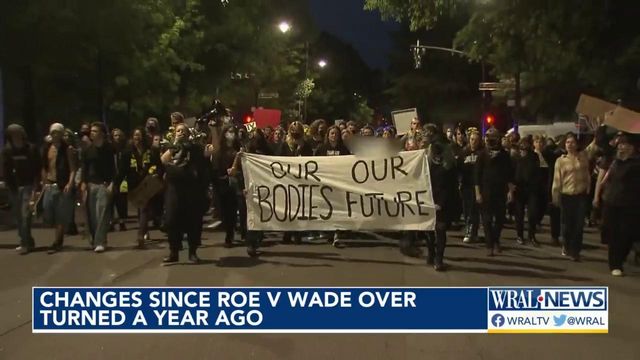 Change since Roe V. Wade over turned a year ago 