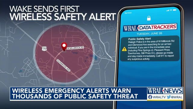Wireless emergency alerts warn thousands of people of public safety thread