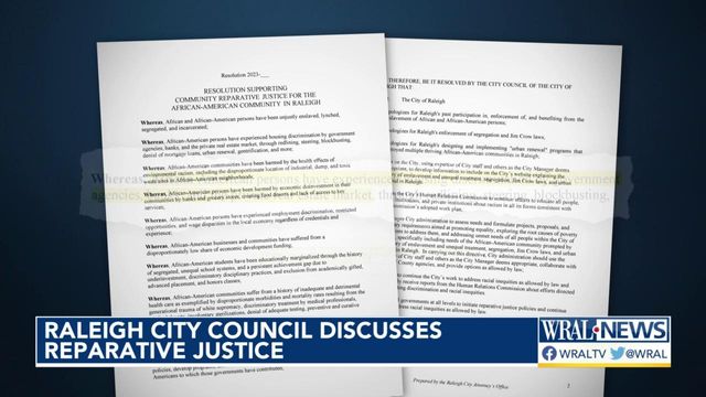 Raleigh City Council discusses reparative justice