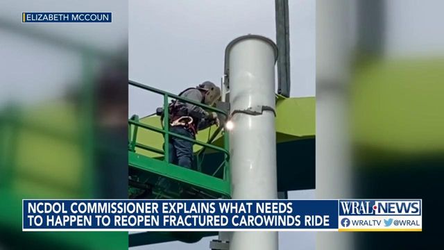 Broken beam for Fury 325 rollercoaster at Carowinds to be replaced next week