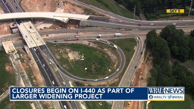 Closures begin at I-440 as part of larger widening project