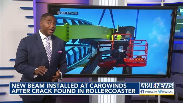 New beam installed at Carowinds after crack found in Fury 325 rollercoaster