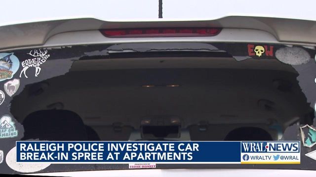 Raleigh police investigate car break-ins at apartment parking deck
