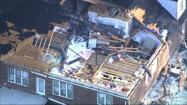 Home damaged by NC tornado July, 19, 2023.
