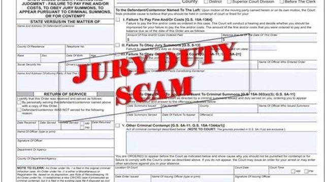 Chatham County residents are being warned about a jury duty scam