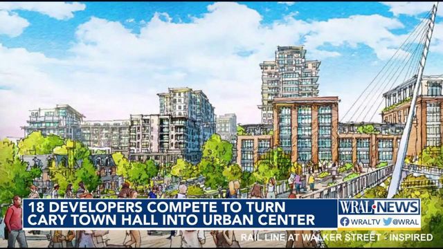 18 developers compete to turn Cary Town Hall into urban center