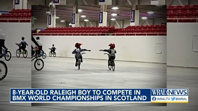 8-year-old Raleigh boy to compete in BMX world championships in Scotland