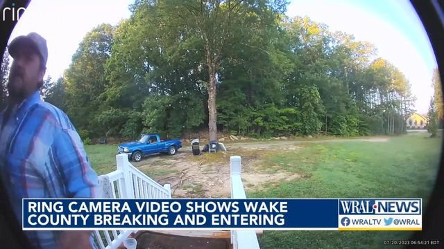 Ring camera video shows man breaking and entering Wake County home 