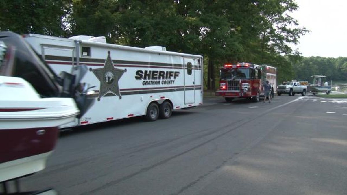 Drowning scene at Jordan Lake