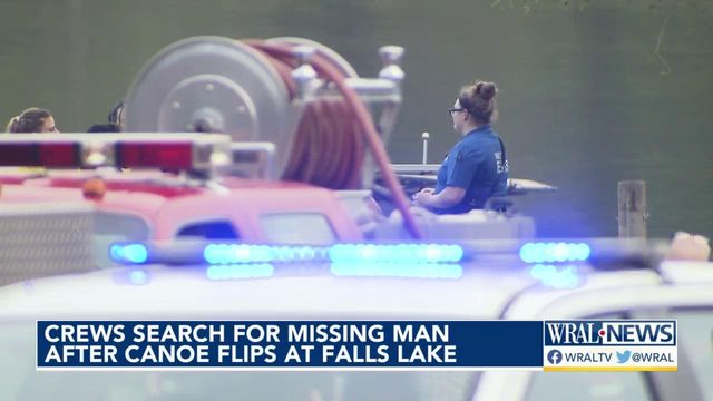 Authorities search for missing person on Falls Lake