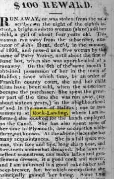 Patsy Young escaped slavery and became a fugitive brewer in Rock Landing, an underwater ghost town which may have played a role in the Underground Railroad.