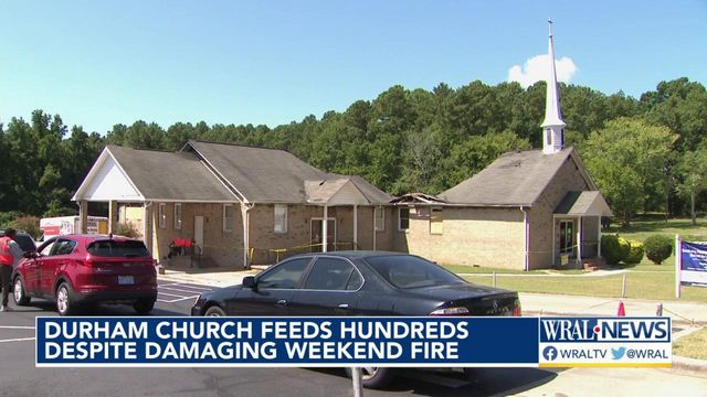 Durham church feeds hundreds despite damaging weekend fire