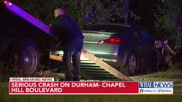 Serious crash, hit-and-run injures 2 on Durham-Chapel Hill Boulevard