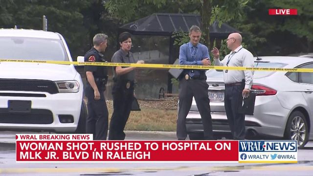 Woman shot, rushed to hospital on MLK Jr. Boulevard in Raleigh