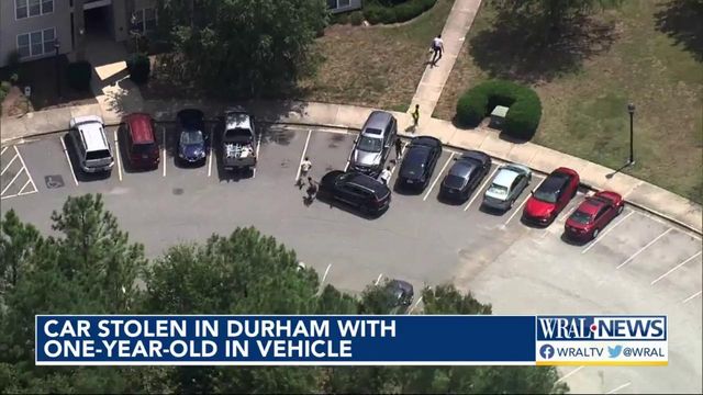 Raw video: Durham police chase stolen vehicle with 1-year-old inside