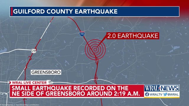 NC Earthquake: 2.0 tremors shake near Greensboro 