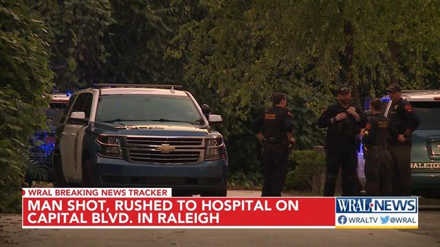 Man shot, rushed to hospital on Capital Boulevard in Raleigh 