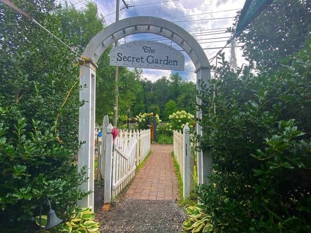 Lake Lure Flowering Bridge in North Carolina mountains