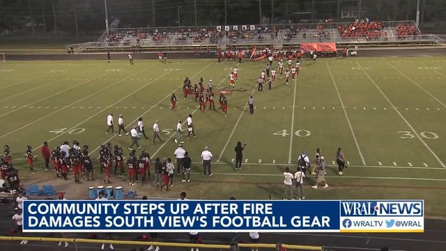  Community steps up after fire damages South View's football gear  
