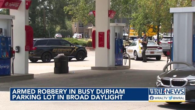 Armed robbery in busy Durham parking lot in broad daylight
