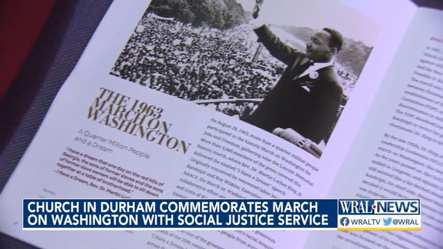 Church in Durham commemorates March on Washington with social justice service