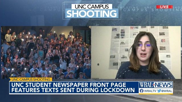 UNC student newspaper front page features texts sent during lockdown