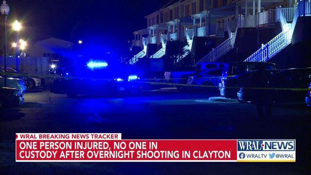 Person injured in shooting behind Clayton townhomes overnight