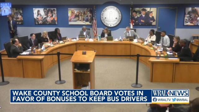 Wake County School board votes in favor of bonuses to keep bus drivers 