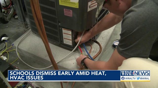 NC schools dismiss early amid heat, HVAC issues