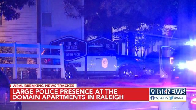 Large police presence at Raleigh apartment complex near New Hope Road after shots fired