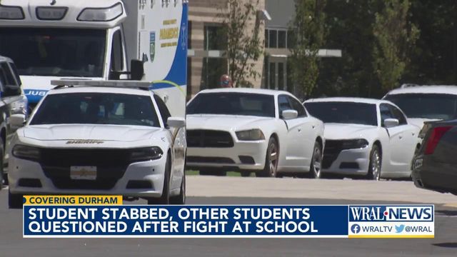 Student stabbed, other students questioned after fight at school