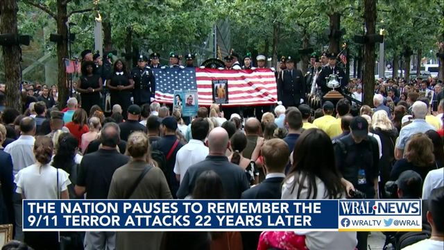 The nation pauses to remember 9/11 terrorist attacks 22 years later