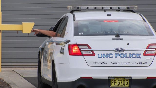 UNC police bring Mickel Harris to Orange County Detention Center